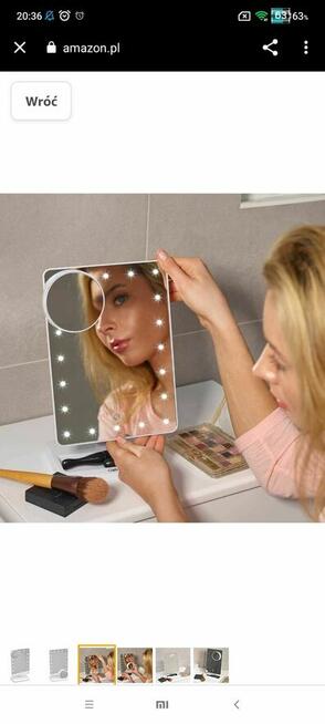 Lusterko Kosmetyczne podświetlane LED lustro do makijażu