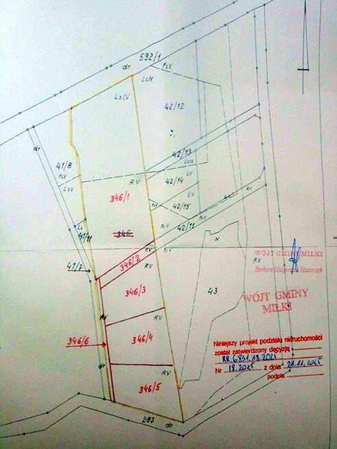 Działka budowlana Rydzewo gm. Miłki