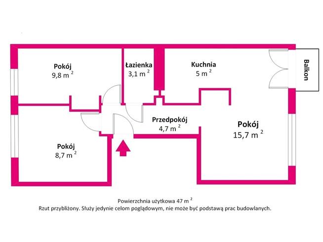 Trzypokojowe mieszkanie na Żoliborzu