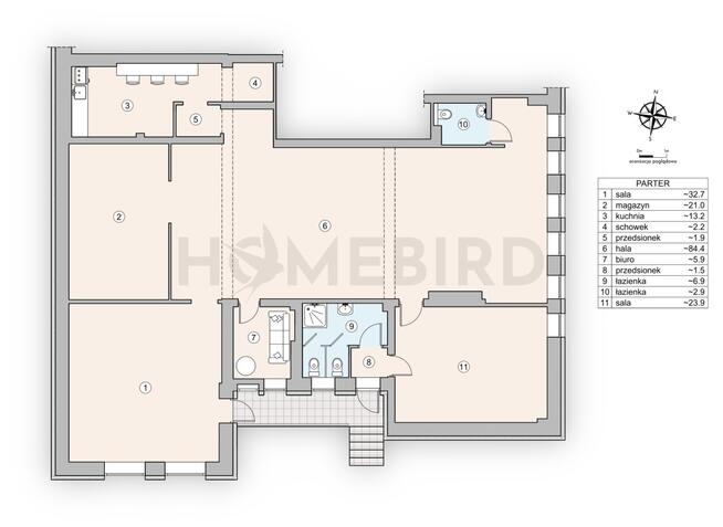 Funkcjonalny lokal usługowy z wygodnym mieszkaniem