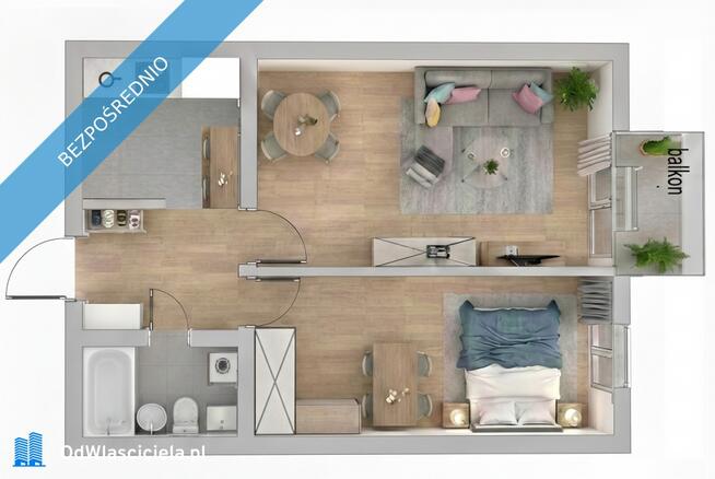 Gotowe 2 pokoje, po remoncie, wysoki standard, bez piecyka