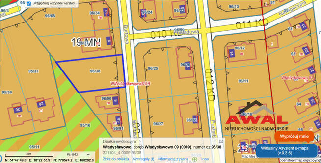 Działka budowlana Władysławowo Cetniewo, Burtowa