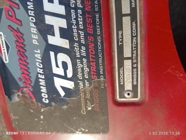 Laski popychaczy silnik Briggs stratton traktorek kosiarka