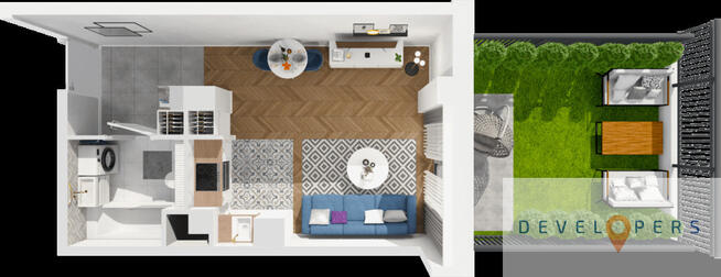 Kawalerka z ogródkiem I wysoki parter I parking