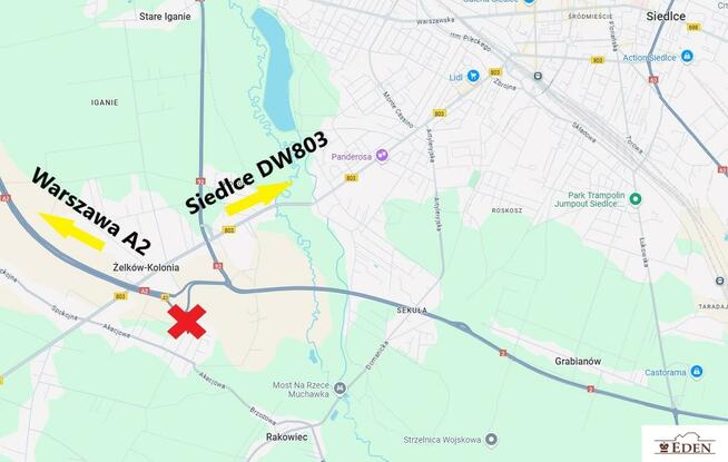 Działka budowlana Żelków-Kolonia gm. Siedlce, Dębowa