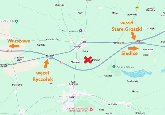 Działka budowlana Szymony gm. Kałuszyn