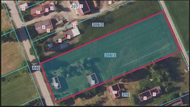 Działka w Łozowie siedliskowa z zabudową, las