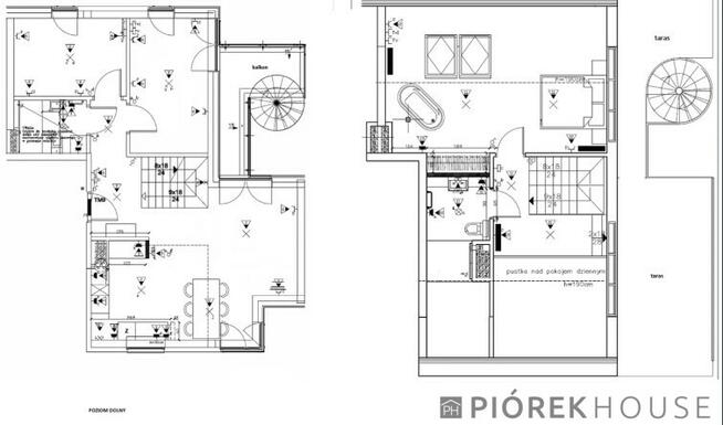 Dwupoziomowe mieszkanie na Białołęce