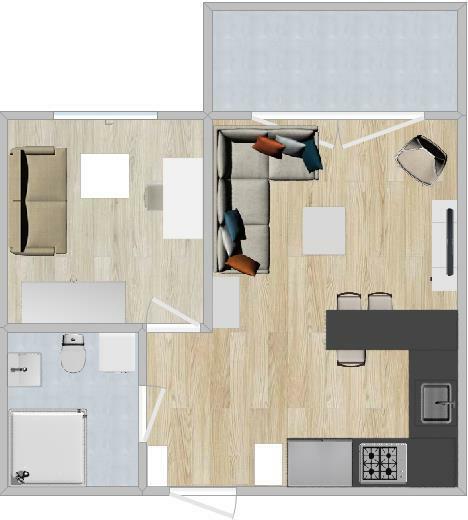 Górnicza 26, Bałuty, 2 pokoje z tarasem