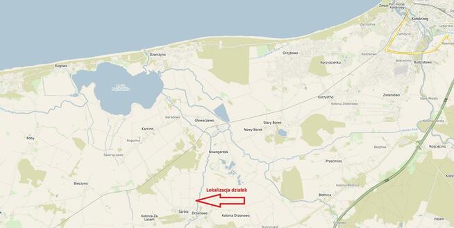 Działka rolna Sarbia gm. Kołobrzeg