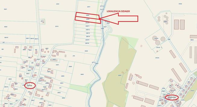 Działka rolna Sarbia gm. Kołobrzeg