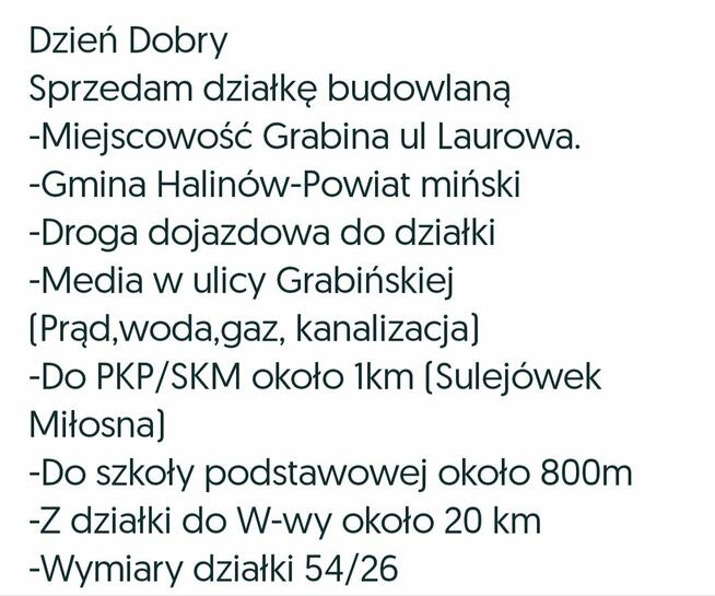 Sprzedam działkę