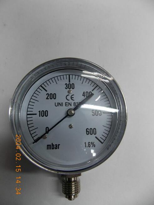 MANOMETR M63T 0-600 mbar (MILIBAR) G1/4