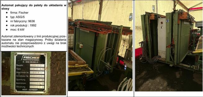 Linia do sztaplowania – pakowania firmy: FISCHER