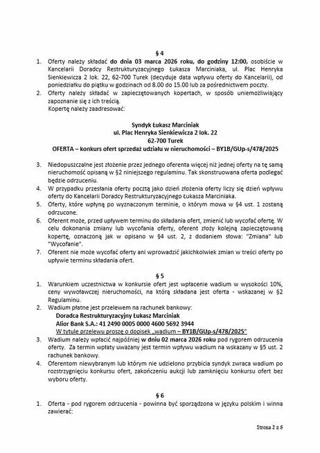 Syndyk sprzeda nieruchomość niezabudowaną we wsi Całowanie,