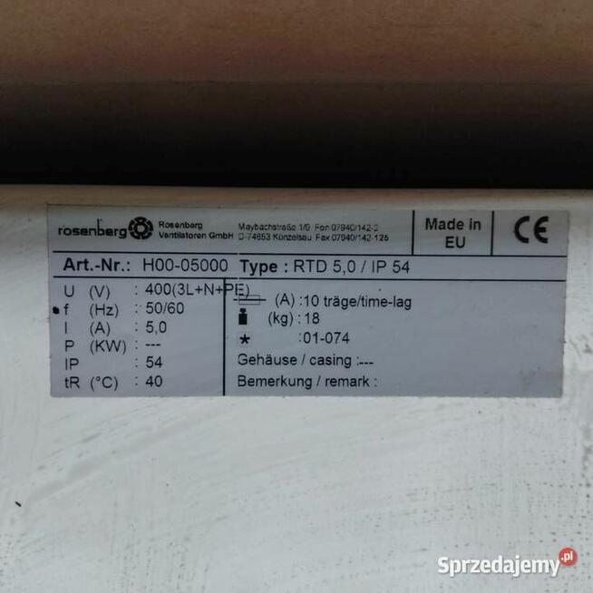 Regulator transformatorowy RTD 5.0 H00-05000