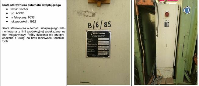 Linia do sztaplowania – pakowania firmy: FISCHER