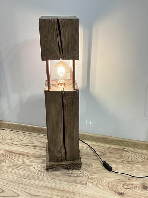 Lampa drewniana loft