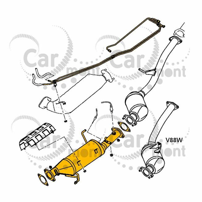 Filtr cząsteczek stałych DPF Pajero IV 3.2 DI-D1583A006
