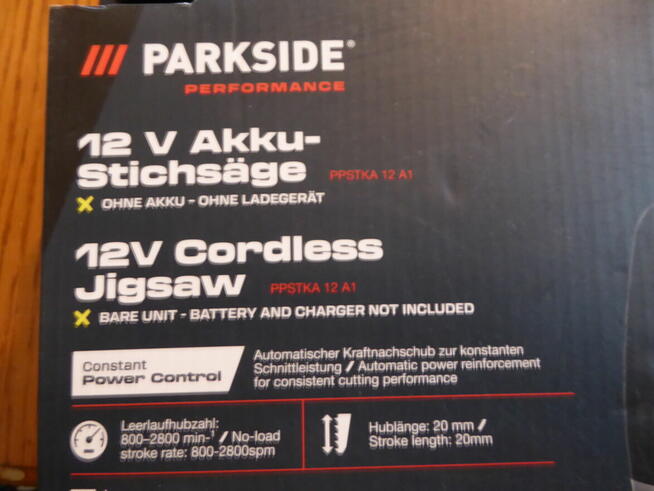 PARKSIDE PERFORMANCE PPSTKA 12 A1 z 2 aku 4Ah i 2Ah + ład.