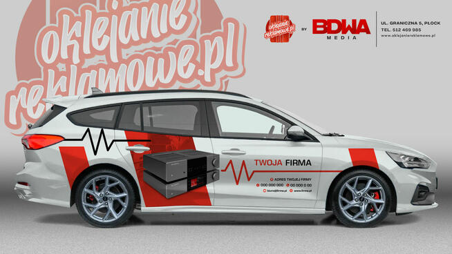 Oklejanie aut, reklama, druk