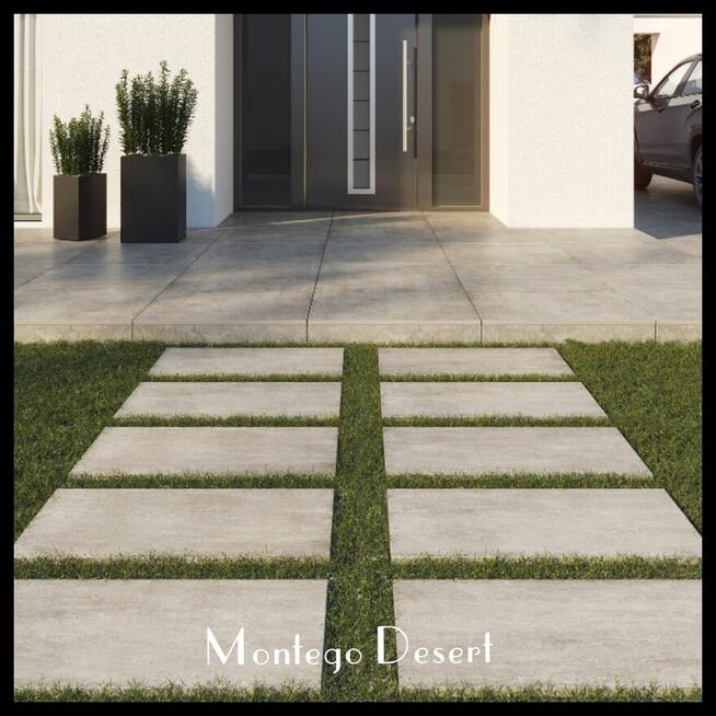 Płytki tarasowe balkonowe gat1 gres 2cm 80x80 Montego desert