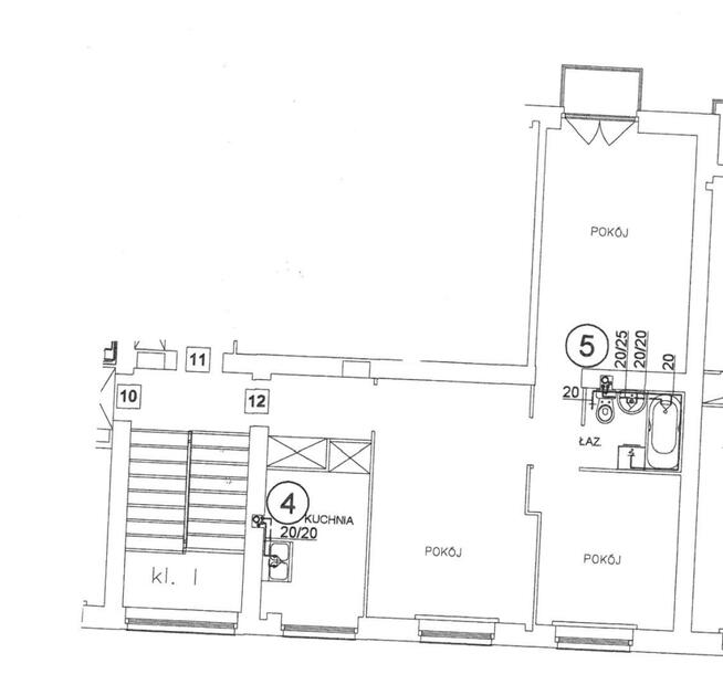 3 pokojowe mieszkanie - ul. Marymoncka- do remontu