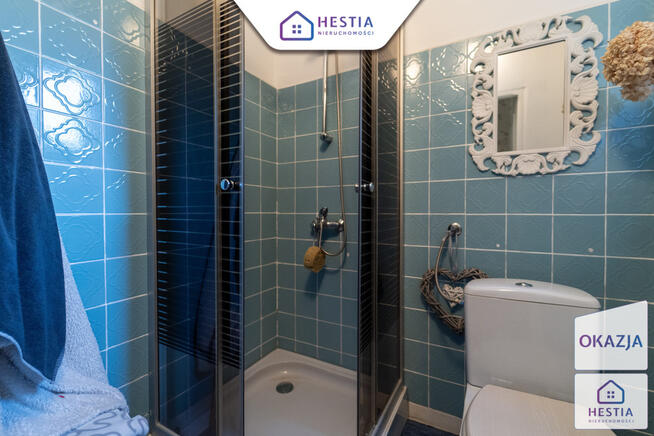 Bliźniak z ogrodem, balkonami i piwnicą.