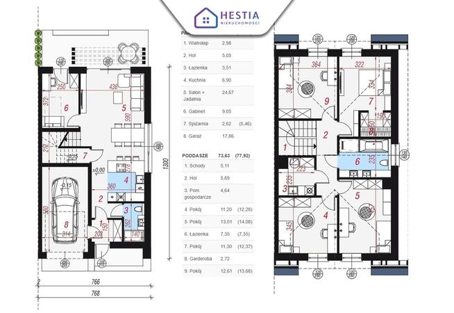 Bliźniak z garażem w spokojnej części Wołczkowa