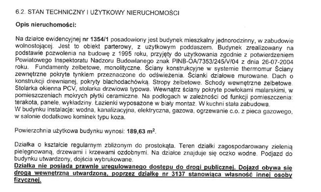 Konkurs syndyka - dom w miejscowości Łękawica