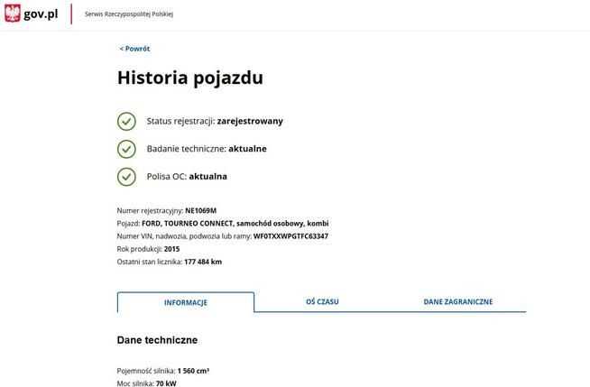 Ford Tourneo Connect Diesel Zarejestrowany Ubezpieczony