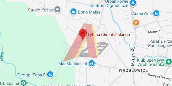 Działka budowlana Kraków Podgórze, Swoszowice, Chałubińskiego