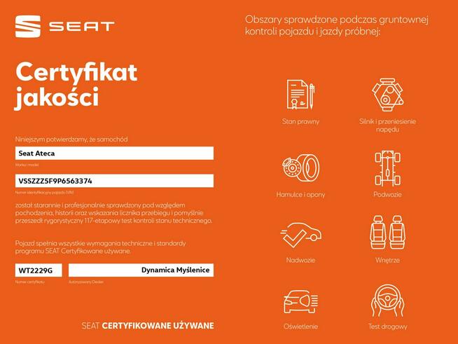 Seat Ateca VAT 23% Style 1.5TSI 150KM DSG 2023 r. salon PL, FullLink