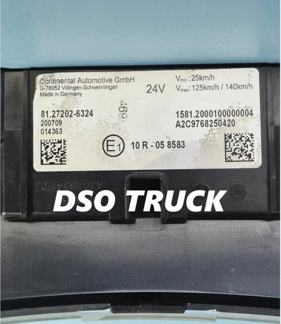 81.27202-6324 LICZNIK ZEGAR MAN Continental D-78053 TGX TGS