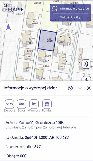 Działka budowlana Zamość ul.Graniczna