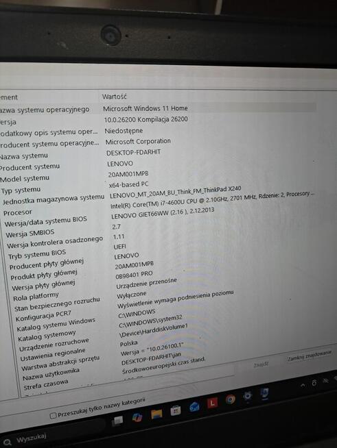 Sprzedam lenovo thinkpad X240 wszystko dziala