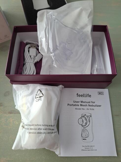 NOWY Nebulizator Siateczkowy Feellife Air Kids - Cichy!