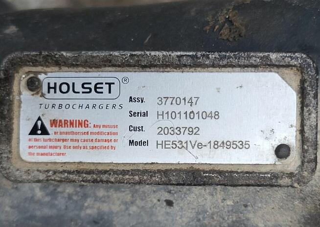 Turbosprężarka SCANIA 3770147 TURBINA HOLSET VTG z nastawnik