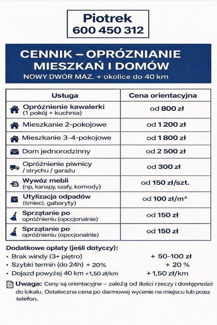 Opróżnianie mieszkań z gratów. Czyścimy na 100%!