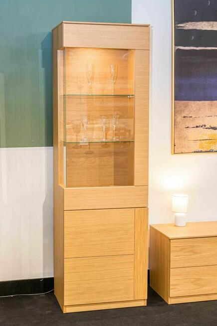 Zestaw mebli nowoczesnych Komoda + Szafka RTV + 2x witryna.