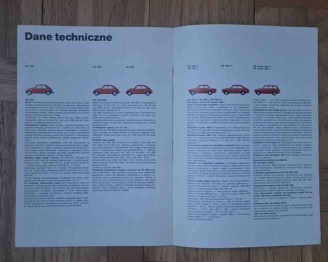 Volkswagen Garbus . prospekt reklamowy .