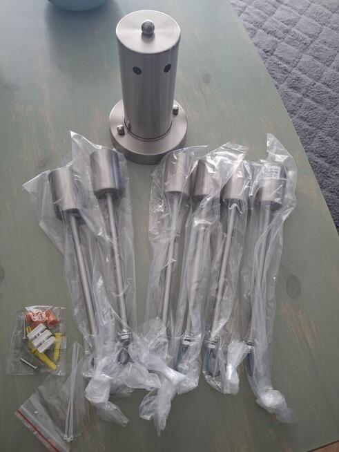 Nowoczesna Lampa Sufitowa Żyrandol Sputnik 6x E27 – Srebrna