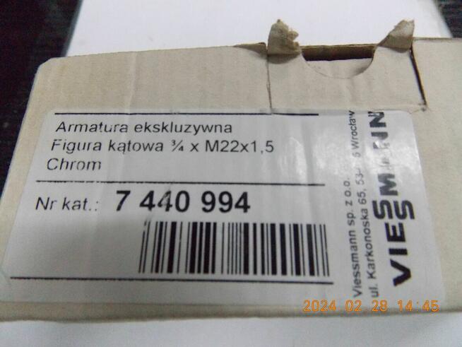 ZAWÓR GRZEJNIKOWY PODWÓJNY KĄTOWY CHROM VIESSMANN