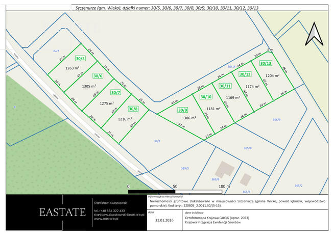 Działka budowlana Szczenurze gm. Wicko,