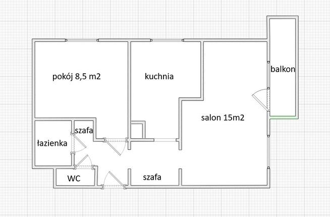 MIeszkanie, Lublin, 45,4m2, 2 piętro, 2 pok