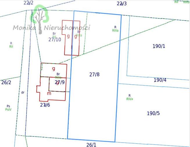 Działka rolno-budowlana Malenin gm. Tczew, Długa