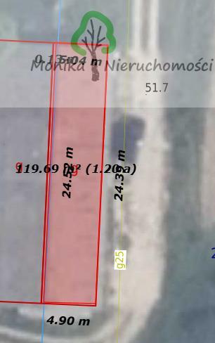 Działka rolno-budowlana Malenin gm. Tczew, Długa