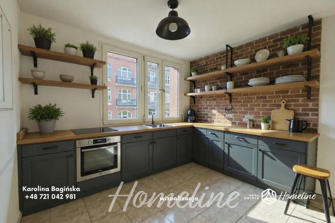 Słoneczne rozkładowe mieszkanie przy cichej ulicy