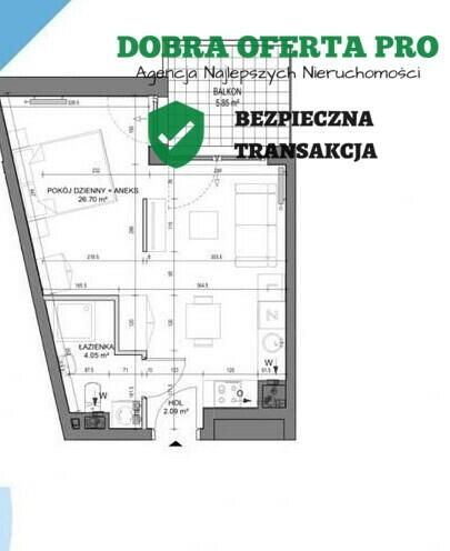 Apartament typu studio z widokiem na Motławę