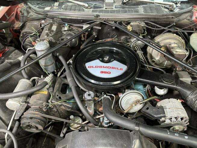 Oldsmobile Cutlass Supreme 1977 – Rocket 350 V8 T-Tops Czerwone Wnętrze